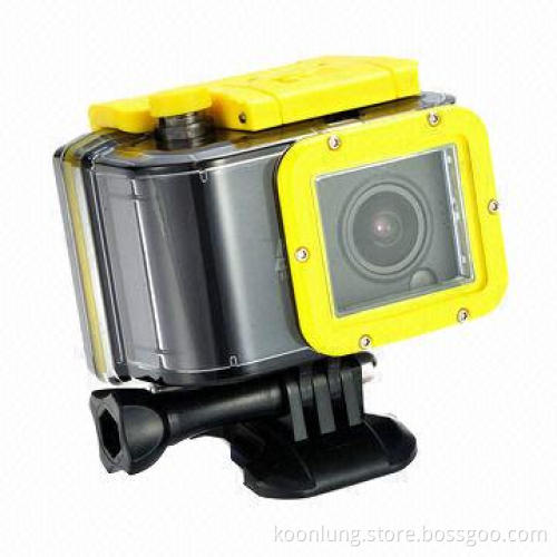 Sports camera with waterproof case